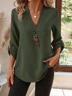 Julia refined v neck blouse – image 3