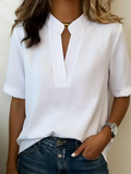 Xanthe crepe blouse with collar