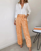 Mariana two piece printed wide leg set