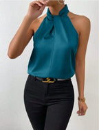 Natalie satin halter neck top – image 19