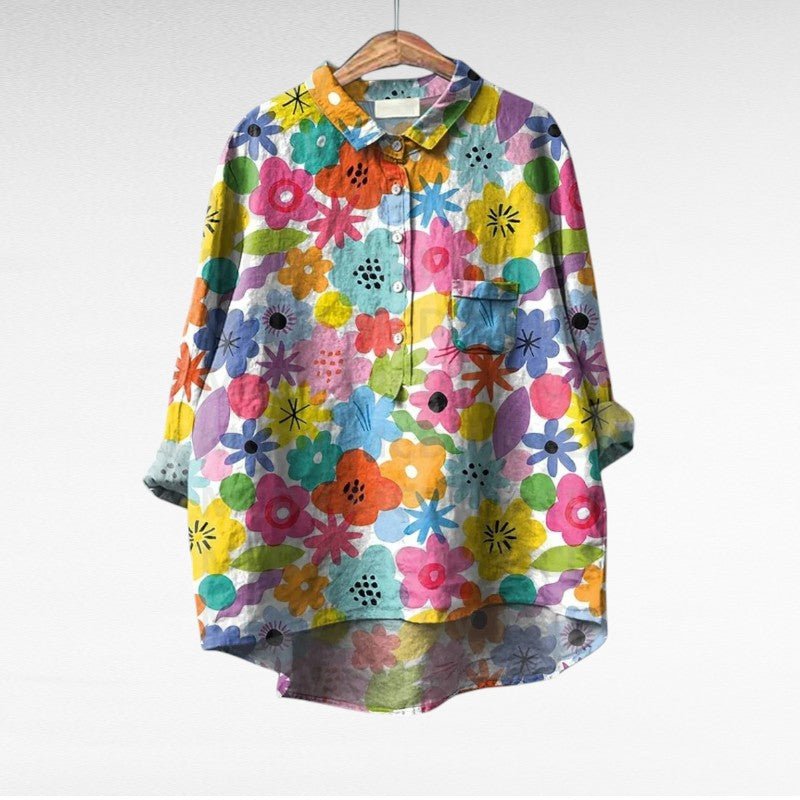 Catalina printed long sleeve blouse – image 6