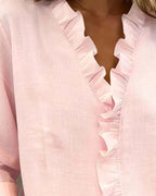 Amelie ruffled v neck blouse – image 11