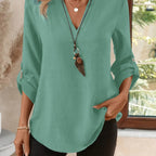 Julia refined v neck blouse – image 20