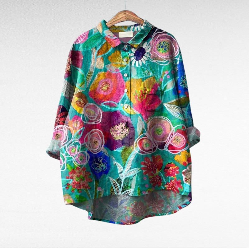 Catalina printed long sleeve blouse – image 4
