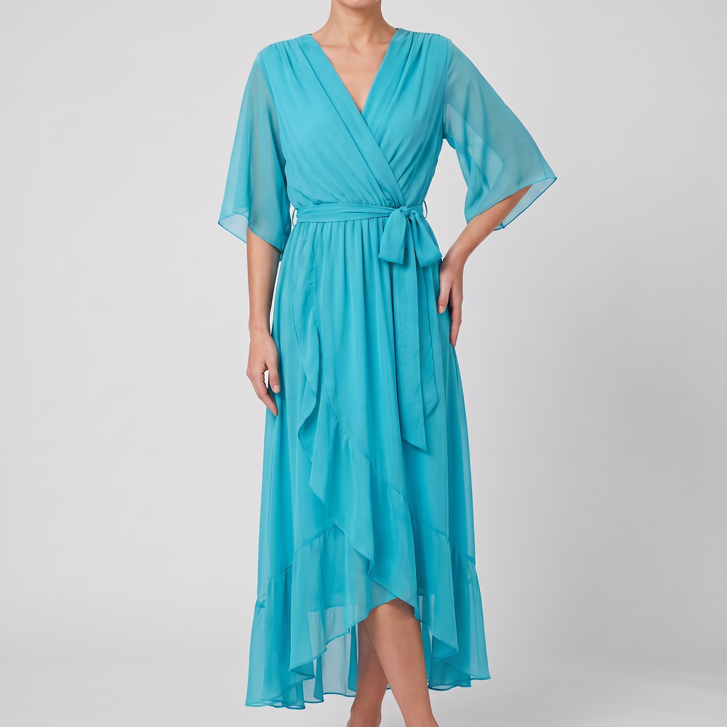 Anouk mini dress in blue, front view