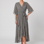 Anouk mini dress in grey, front view