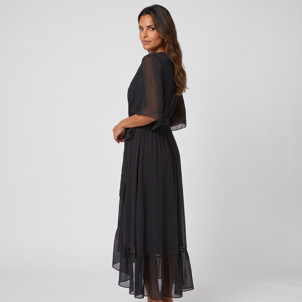 Anouk mini dress in black, front view