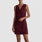 Dahlia mini dress in red, front view