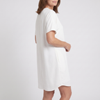Elowen summer dress in white, front view
