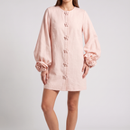 Delphine midi dress in pink, front view