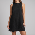 Freya mini dress in black, front view