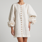 Fleur mini dress in white, front view