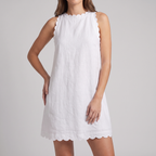 Freya mini dress in white, front view