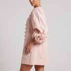 Fleur mini dress in pink, front view