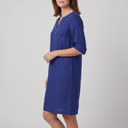 Harlow midi dress in navy, front view