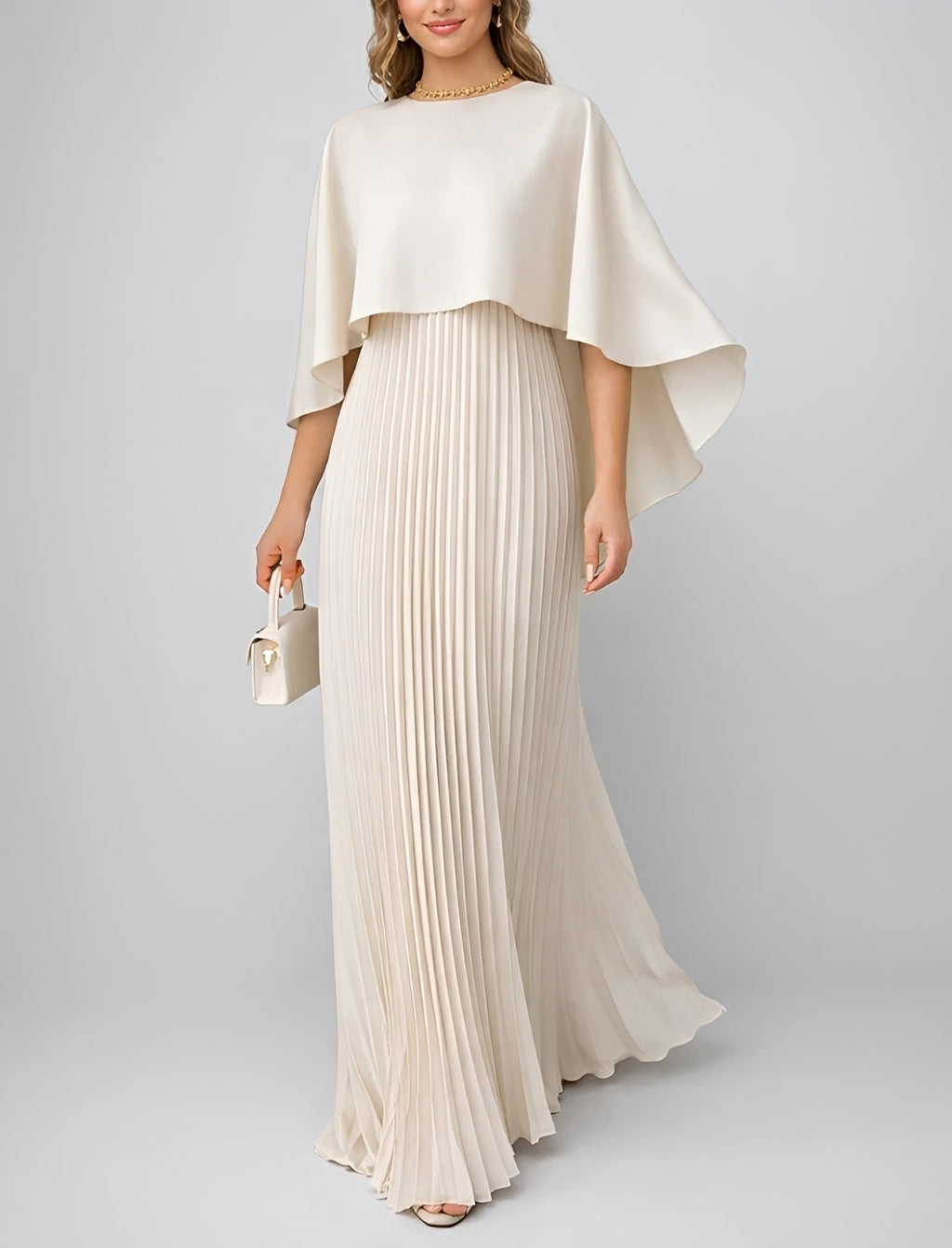Zuzanna pleated chiffon maxi dress
