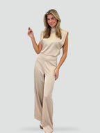 Romina sleeveless wide leg jumpsuit, detail