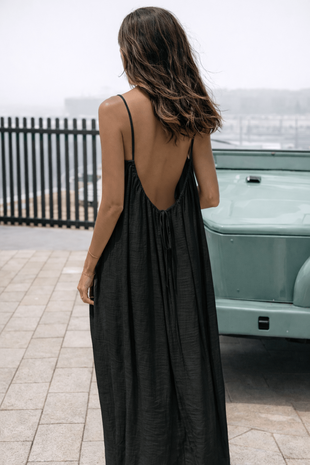 Hattie open back maxi dress