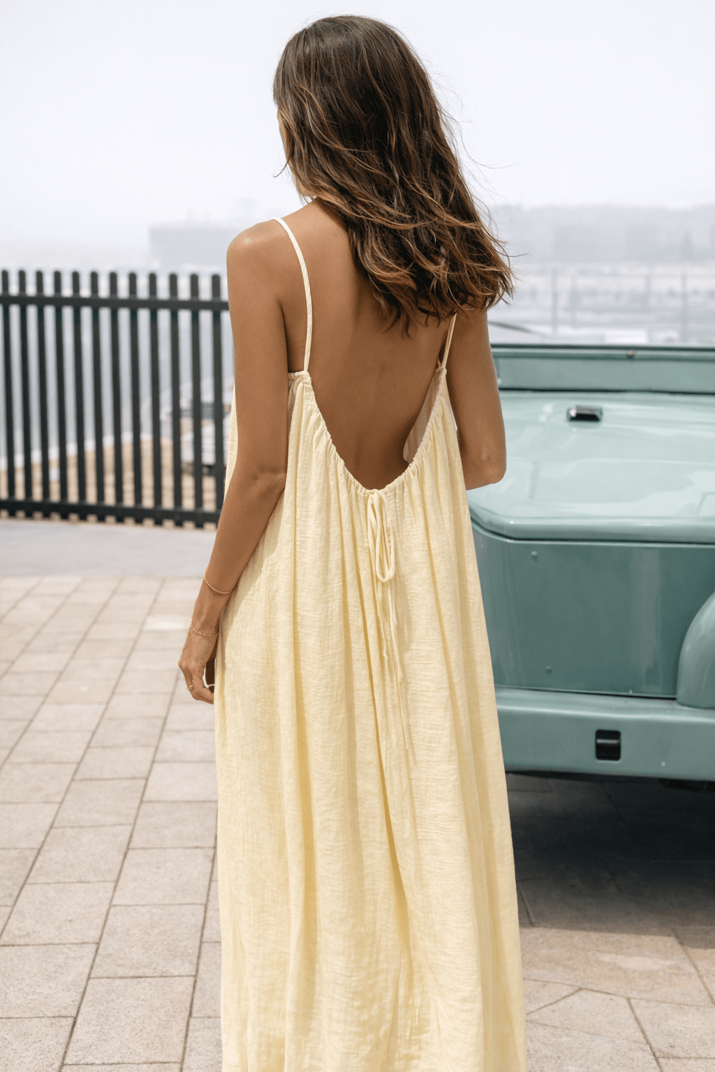 Hattie open back maxi dress