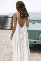 Hattie open back maxi dress
