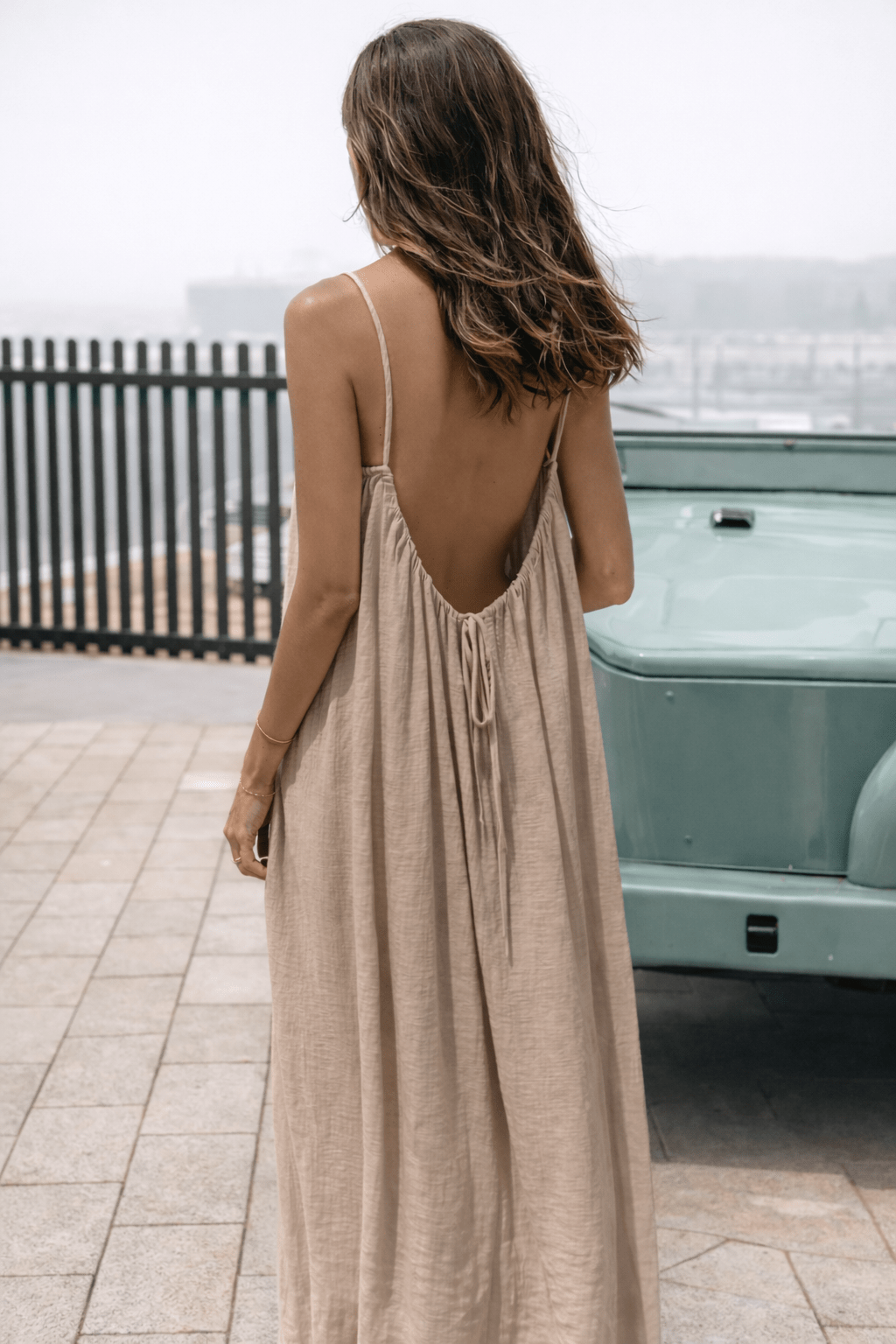 Hattie open back maxi dress
