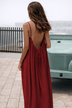 Hattie open back maxi dress