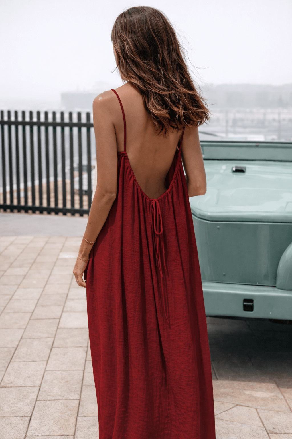 Hattie open back maxi dress
