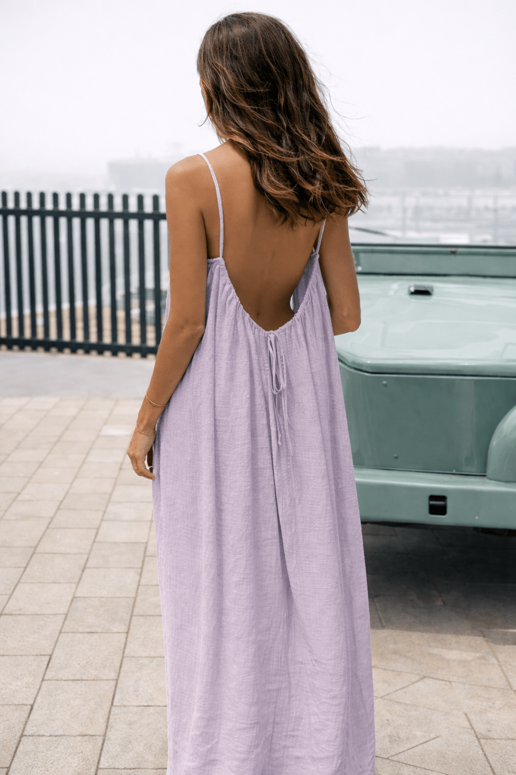 Hattie open back maxi dress
